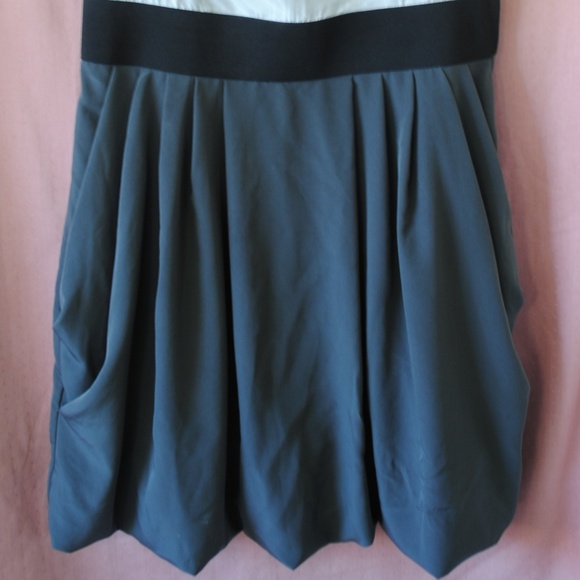 H&M Colorblock Bubble Hem Dress Gray Silver Large - Picture 5 of 5